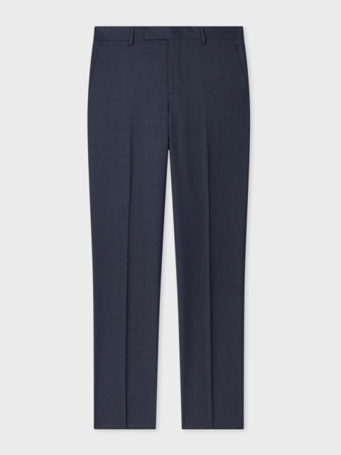 Paul Smith A Suit To Travel In - Dark Blue Marl Wool Trousers