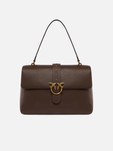 PINKO LEATHER MAXI LOVE BAG SLOUCHY SHOULDER BAG