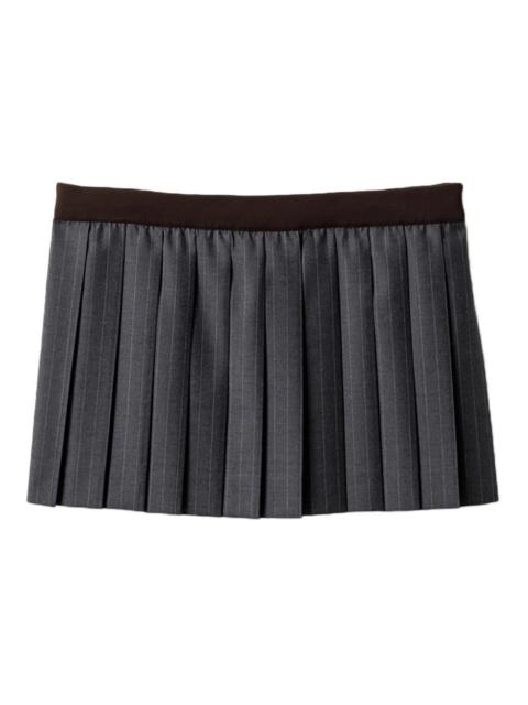 Miu Miu Miu Miu Pinstripe Pleated Skirt