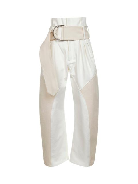 J.W. ANDERSON - Jw Anderson Women Ivory And White Denim D-Ring Jeans