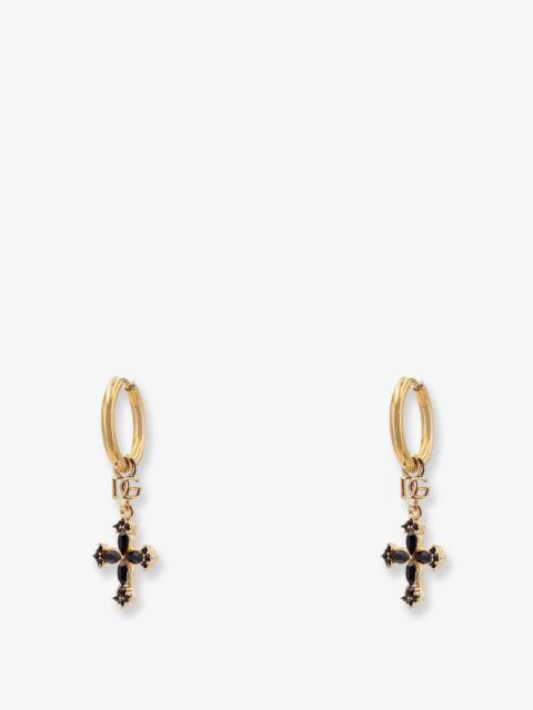 Dolce & Gabbana Dolce & Gabbana Brass Earrings With Rhinestones