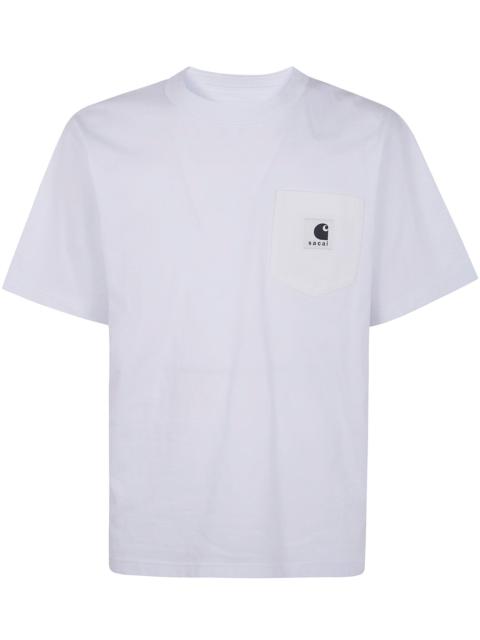 Other Designers Sacai X Carhartt Men "Carhartt Wip" Cotton Jersey T-Shirt