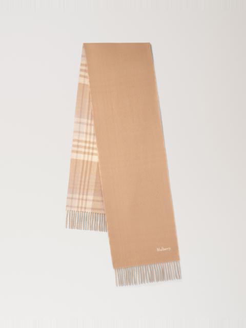 Mulberry Reversible Cashmere Check Scarf
Camel & Maple Cashmere