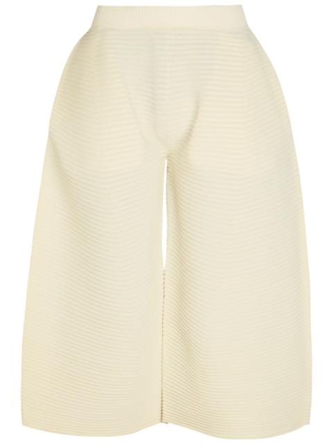 ISSEY MIYAKE Issey Miyake Corrugated Cropped Ribbed-knit Trousers