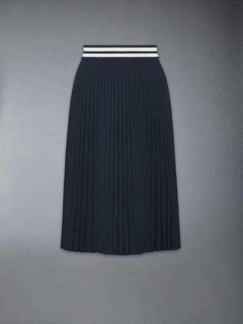 Thom Browne Plisse Merino Wool Silk Skirt Women