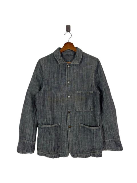 Other Designers VINTAGE TETE HOMME BY ISSEY MIYAKE DENIM BUTTON JACKET
