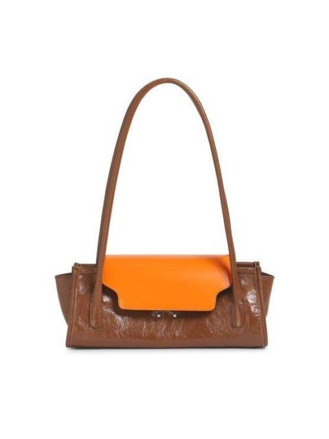 Marni MARNI Trunk Brown Leather Shoulder Bag New & Authentic