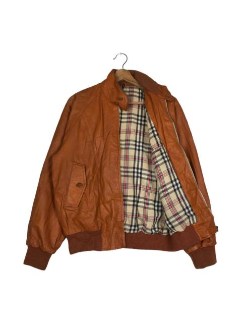 Other Designers 🔥VINTAGE BIKER LEATHER JACKET BLANKET CHECK TARTAN JAPAN