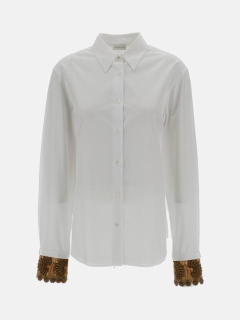 Dries Van Noten Dries Van Noten Women Embroidered Cotton-Poplin Shirt