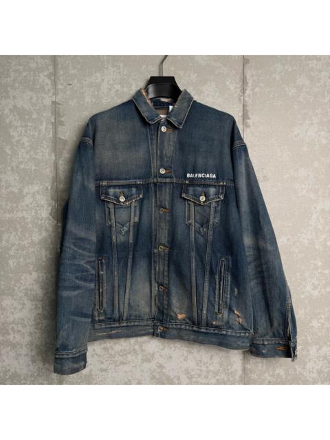 BALENCIAGA Balenciaga Denim Distressed Jacket