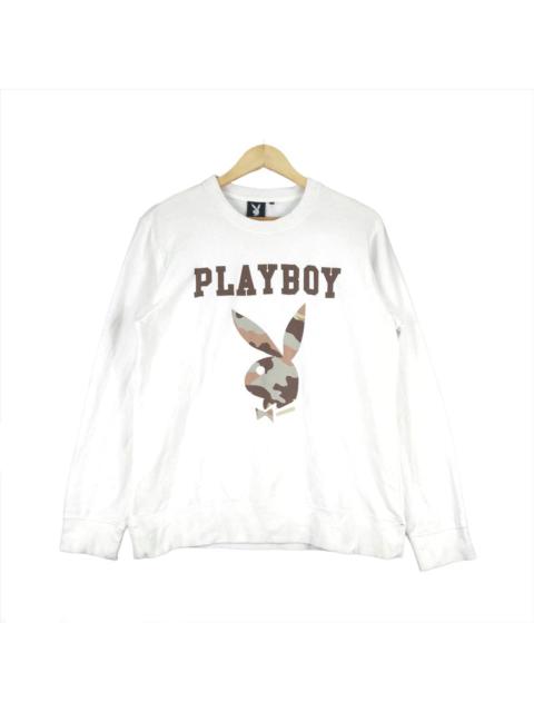 Other Designers Playboy Big Logo Camo Crewneck Sweatshirt
