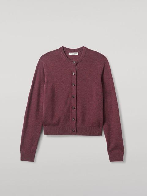 Johnstons of Elgin Classic Cashmere Purple Cardigan