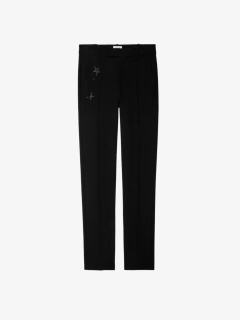 Zadig & Voltaire Prune Strass Star Trousers