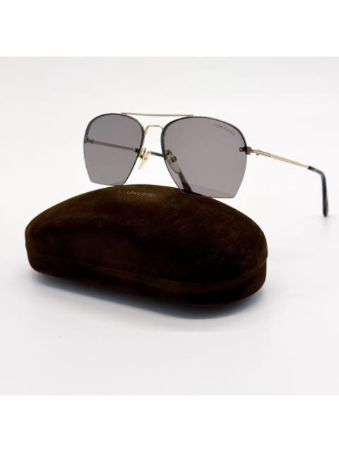 TOM FORD NEW TOM FORD WHELAN SUNGLASSES TF505 28E AVIATOR GOLD FY0505
