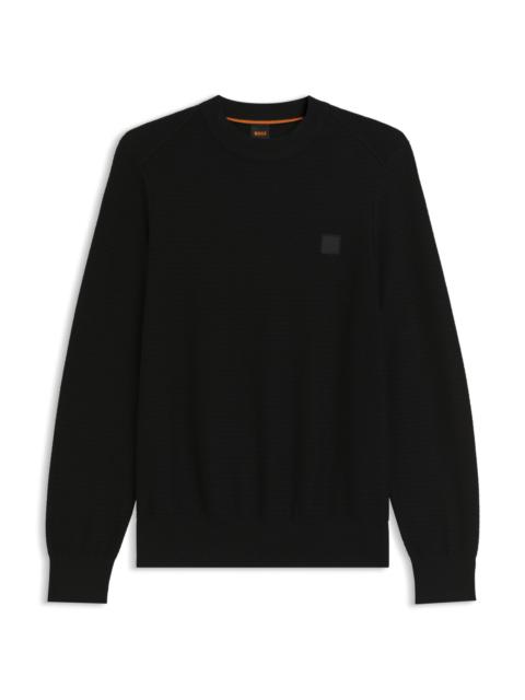 BOSS REGULAR-FIT SWEATER IN COTTON AND CASHMERE