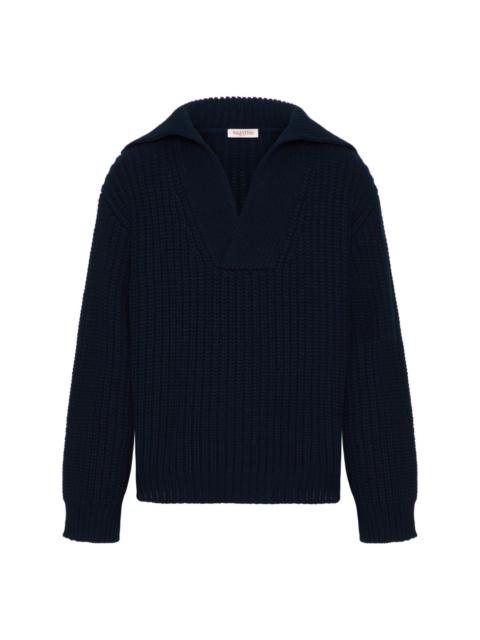 ribbed-knit jumper