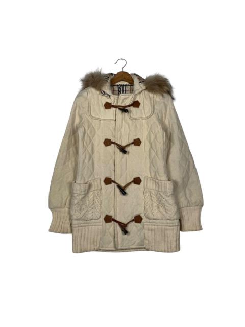 Burberry Burberry London Blue Label Nova Check Hooded Duffle Coat