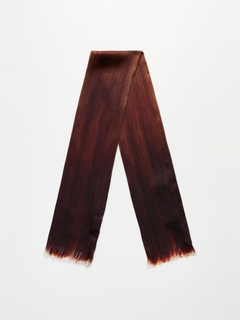 Our Legacy Long Hair Scarf Brunette Silk Satin