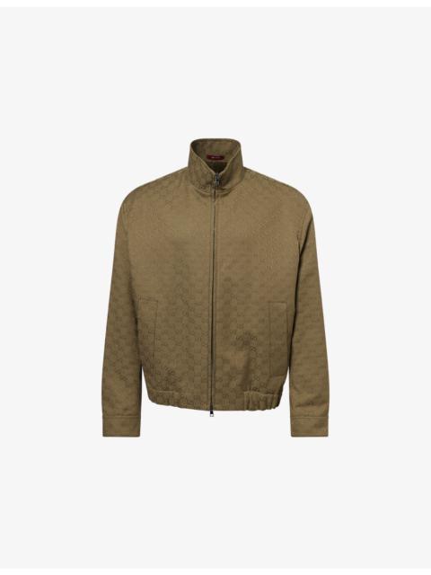 GUCCI Monogram-Pattern Cotton-blend Blouson Jacket