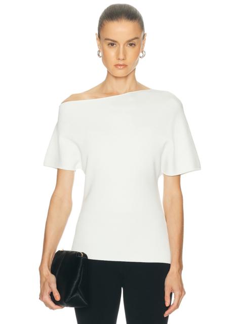 RÓHE Asymmetrical Punto Milano Knitted Top