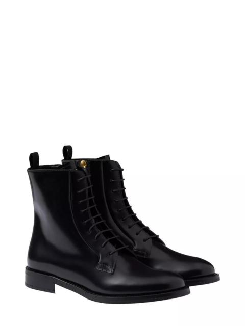 Prada Women's Brushed Leather Ankle Boots