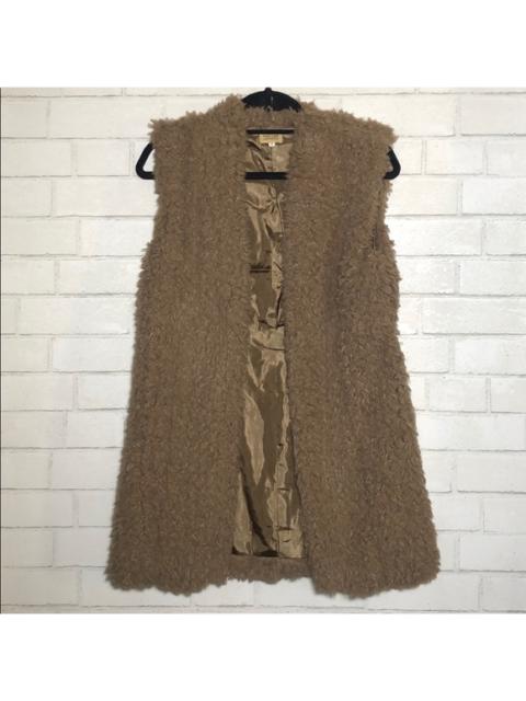 Other Designers Piko 1988 - Tan Soft Shaggy Faux Fur Vest