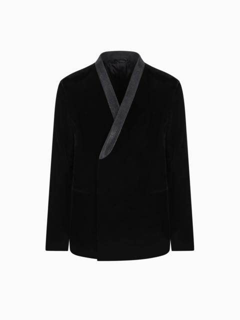 GIORGIO ARMANI Double-breasted Giorgio’s jacket in stretch velvet