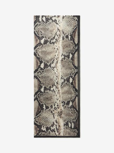Roberto Cavalli Silk Scarf with Python Print