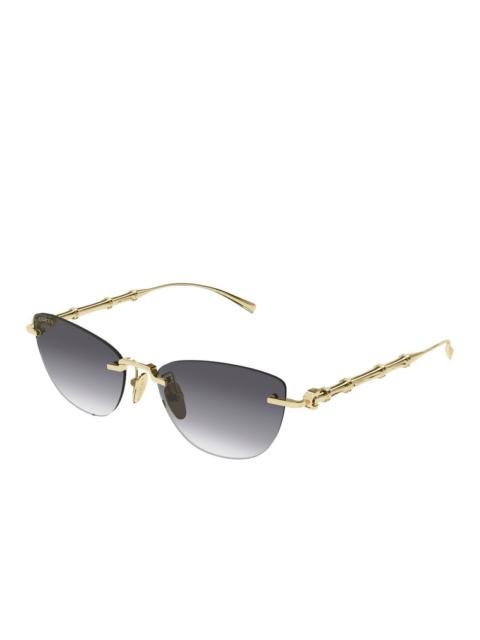 GUCCI Gucci Grey Gradient Cat Eye Ladies Sunglasses GG2063S 001 55