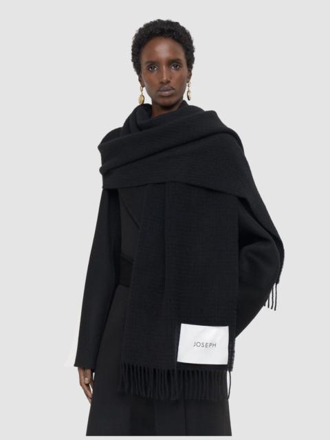 JOSEPH Flora Waffle Wool Scarf