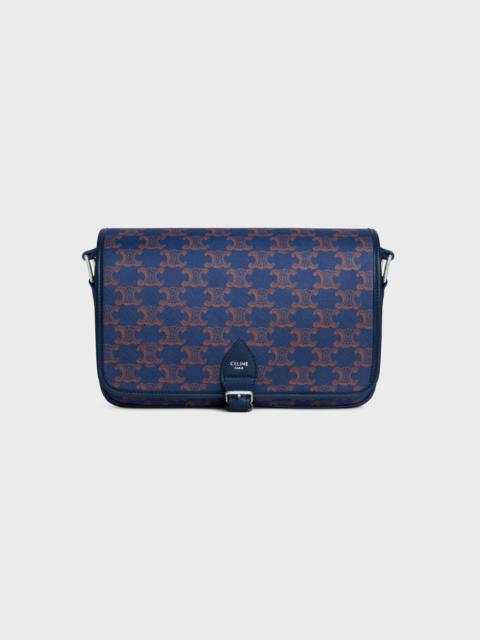 CELINE SMALL FOLCO MESSENGER IN Triomphe Canvas and calfskin