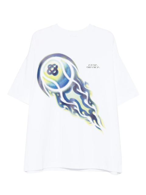CASABLANCA Casablanca Flaming Tennis Ball Tee T-shirt