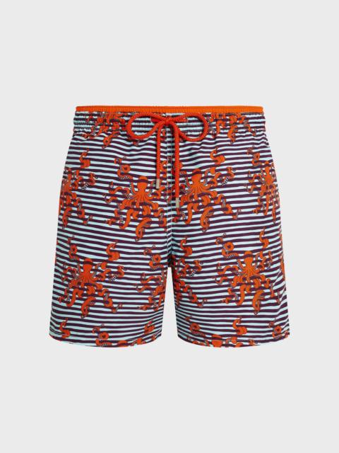Vilebrequin MEN BICOLOR SWIM TRUNKS OCTOPUS IN STRIPES