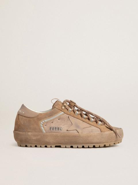 Golden Goose Women's Super-Star Ski in Dolmias and caramel suede with marble nubuck star and heel tab