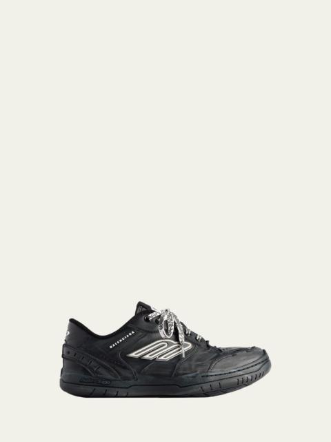 BALENCIAGA Men's The Hamptons Leather and Polyester Sneakers