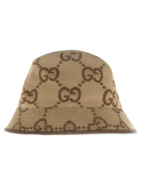 Gucci Men Beige Gg Fabric Buket Hat In Canvas Man