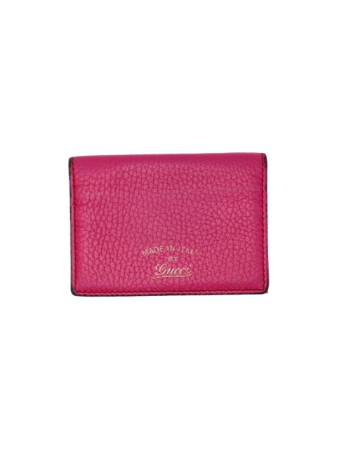 GUCCI Gucci Pocket Organizer Wallet - Pink Tumbled Leather