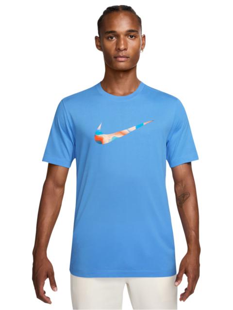 Nike Nike Mens Nike Dri-Fit Lava Swoosh T-Shirt
