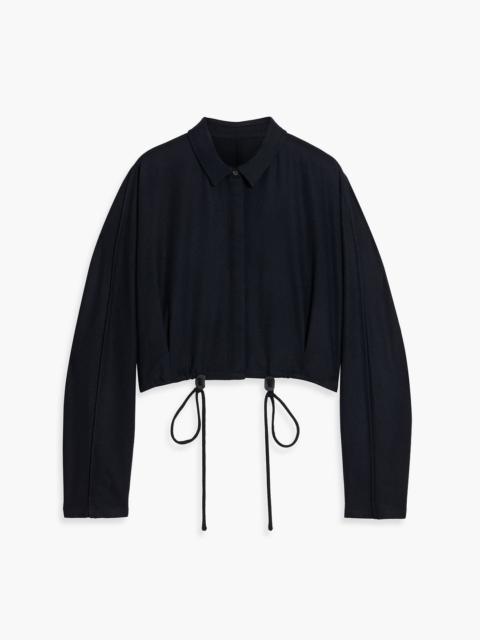 Other Designers Cropped wool-blend flannel shirt