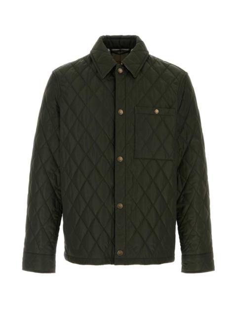 Burberry Burberry Men Olive Green Nylon Jacket