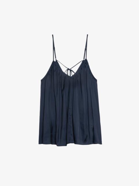 Zadig & Voltaire Cym Satin Pleated Camisole