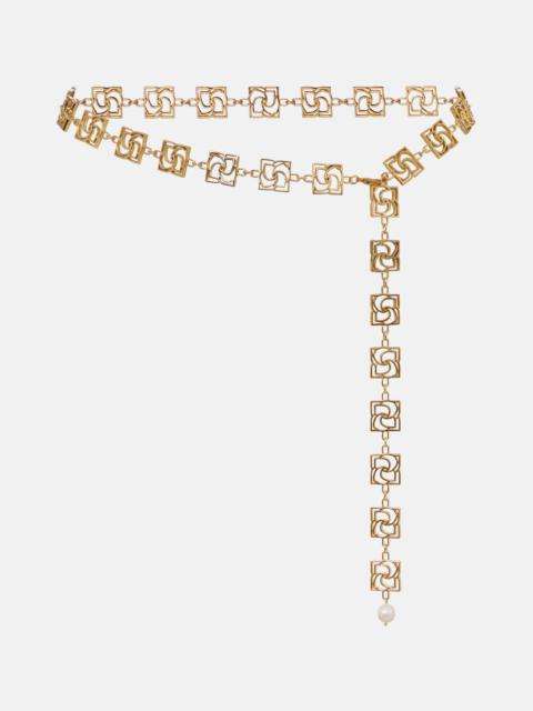 MAGDA BUTRYM Faux pearl chain belt