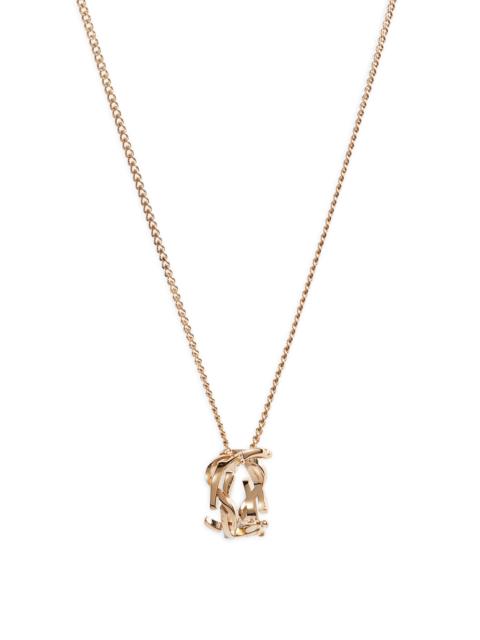 SAINT LAURENT Saint Laurent Thin Twist Charm Pendant Necklace in Metal at Nordstrom