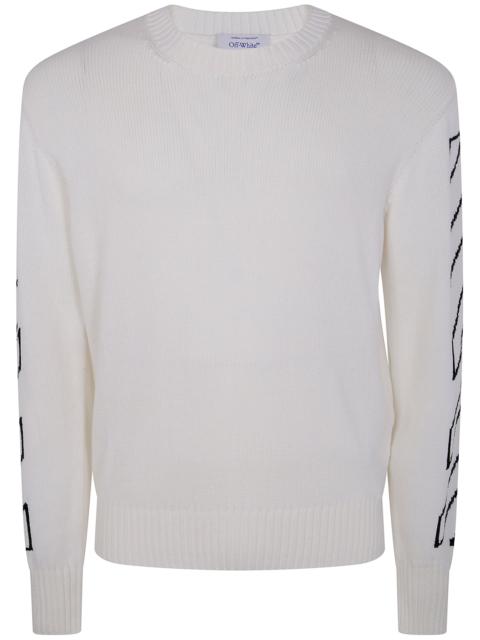 Off White Men Diag Outline Knit Crewneck