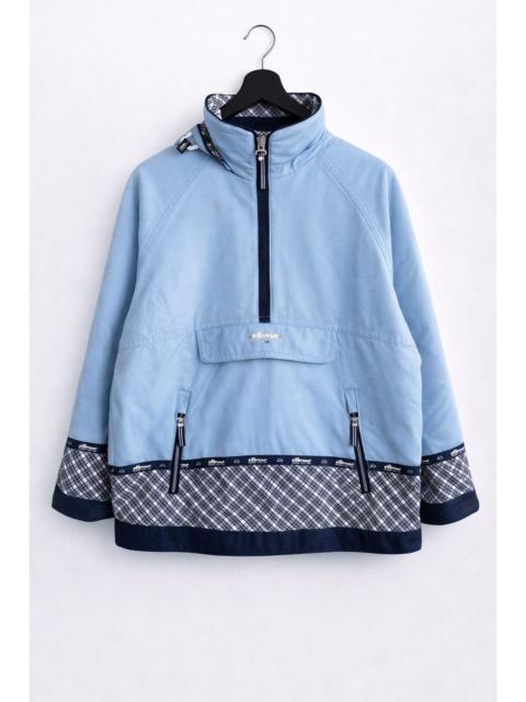 Other Designers Ellesse × Goldwin - Vintage Ellesse Half Zip Hooded Jacket Light Blue Plaid