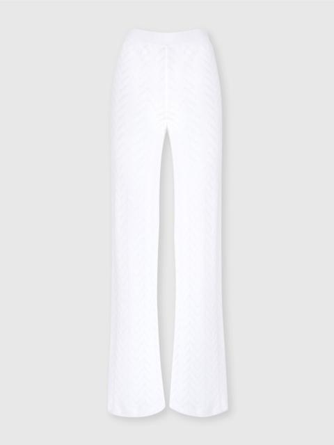 Missoni Tonal chevron pattern straight trousers