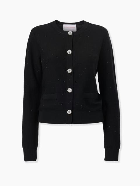 CAROLINA HERRERA Sequined Cardigan with Pearl Buttons