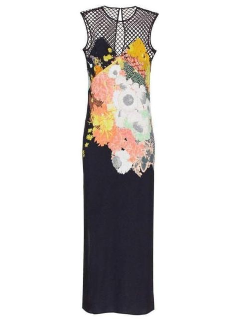 Dries Van Noten Mesh-Yoke Maxi Dress