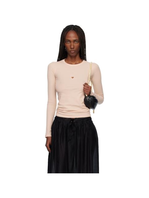 BASERANGE Pink Heart Long Sleeve T-shirt