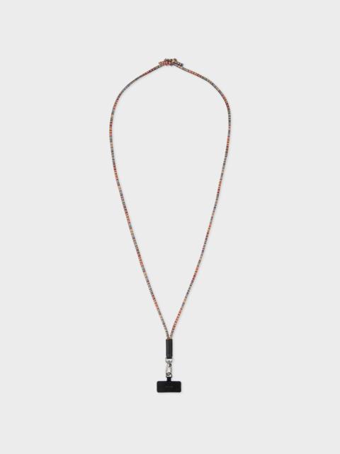 Paul Smith 'Signature Stripe' Leather Detachable Phone Strap